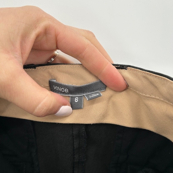 VINCE Women's Dark Gray Side Buckle Cotton Elastane Bermuda Shorts Size 6 - Picture 5 of 6